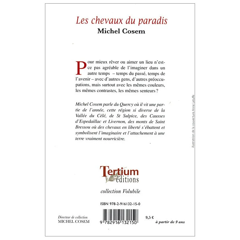 Quatrième de couverture de Les chevaux du paradis de Michel Cosem
