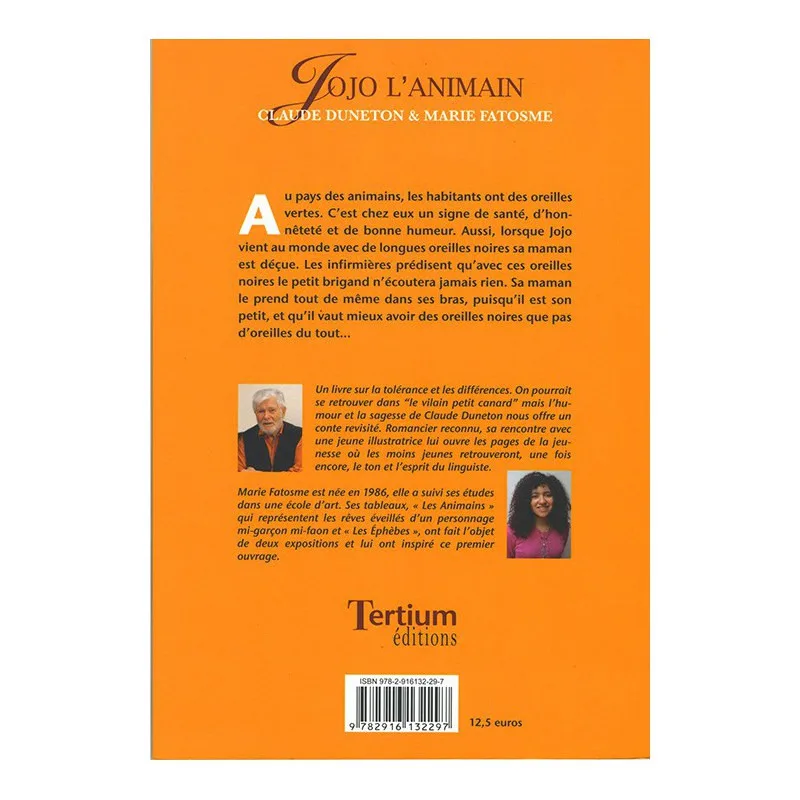 Jojo l'animain de Claude Duneton - illustré par Marie Fatome