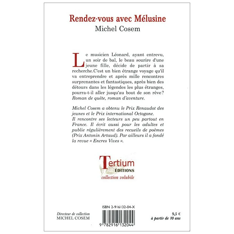 Quatrième de couverture de Rendez-vous avec Mélusine de Michel Cosem