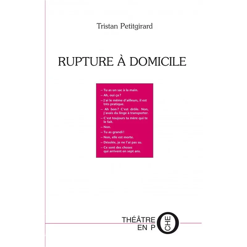 Couverture de Rupture à Domicile de Tristan Petitgirard