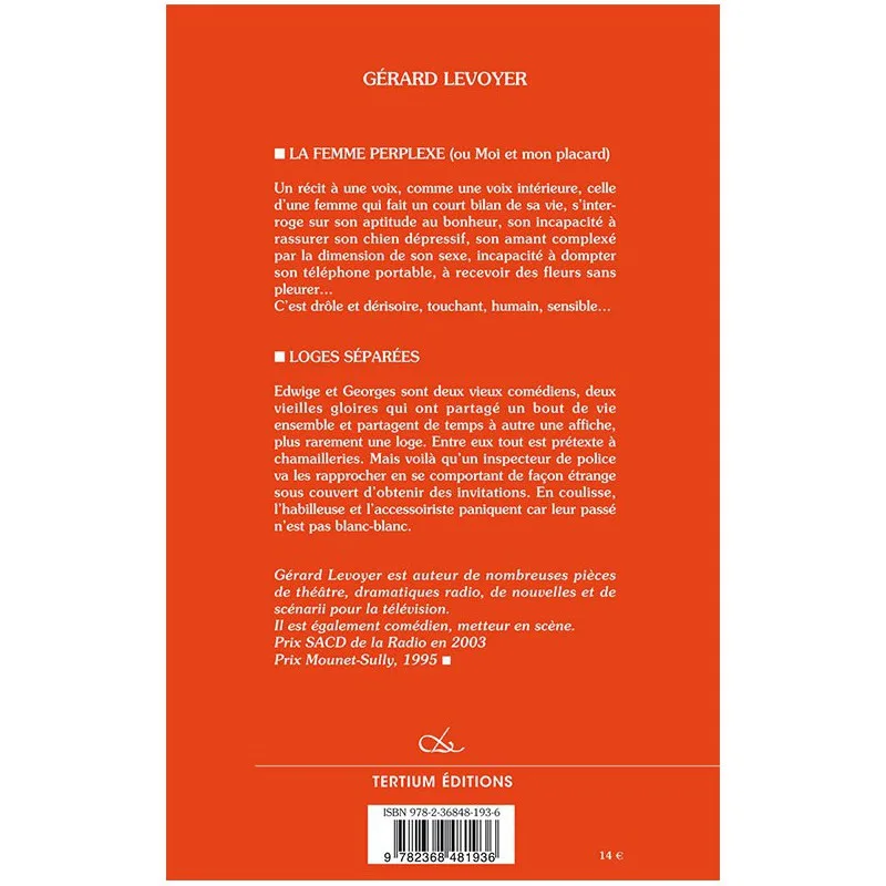 Quatrième de couverture de La femme perplexe ou Moi et mon placard de Gérard Levoyer