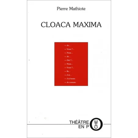 Couverture de Cloaca maxima de Pierre Mathiote