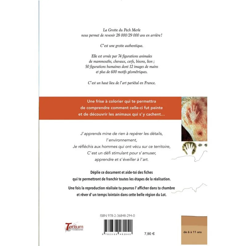 Les Chevaux du Pech Merle - frise à colorier - de Michel Lorblanchet