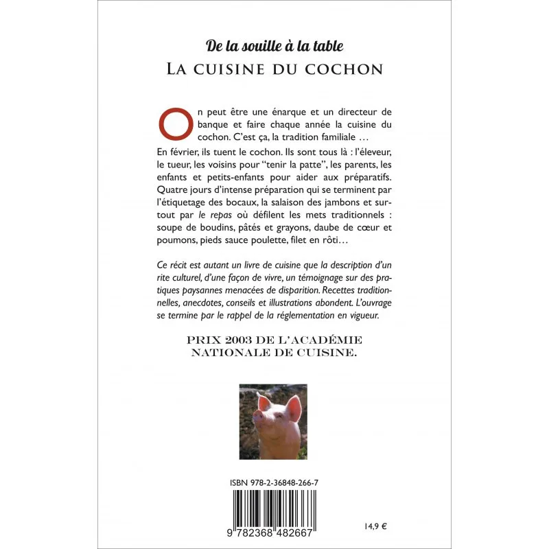 La cuisine du cochon - de la souille à la table- de Jeanette Requier-Penaud
