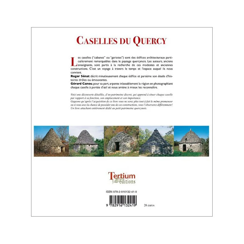 Quatrième de couverture de Caselles du Quercy de G. Canou et R. Sénat