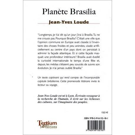 Quatrième de couverture de Planète Brasilia de Jean-Yves Loude
