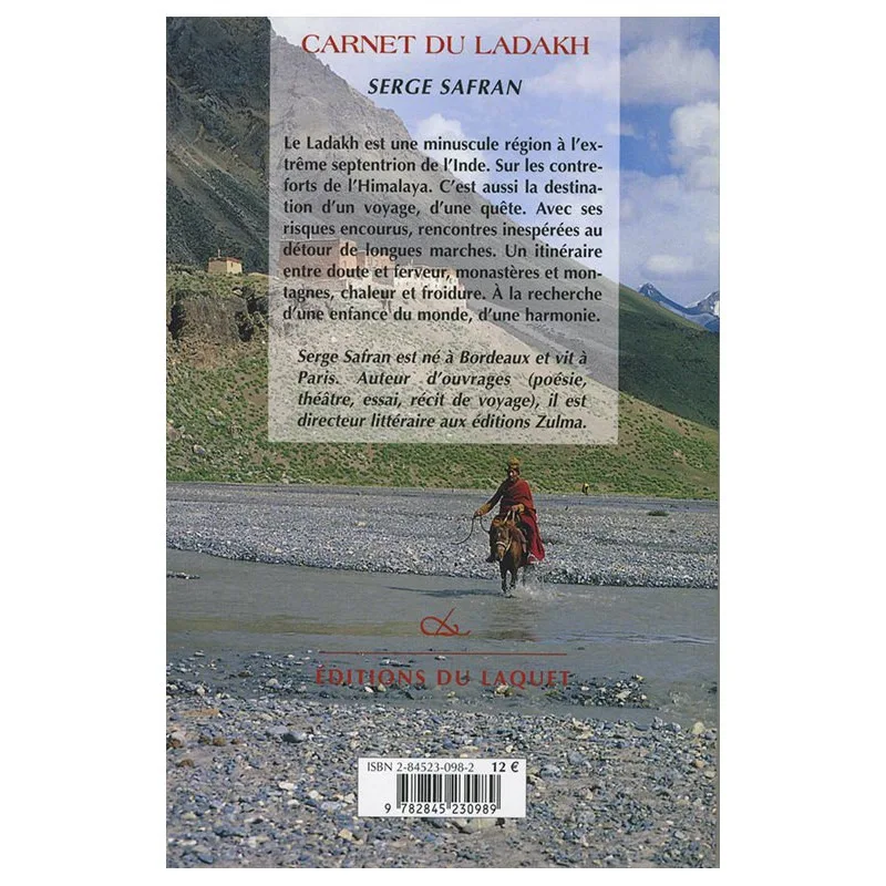 Quatrième de couverture de Carnet du Ladakh de Serge Safran
