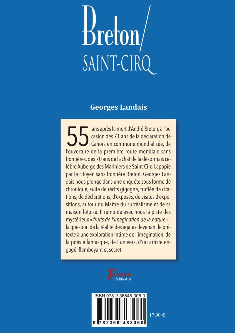 Quatrième de couverture de Breton / Saint-Cirq de Georges Landais