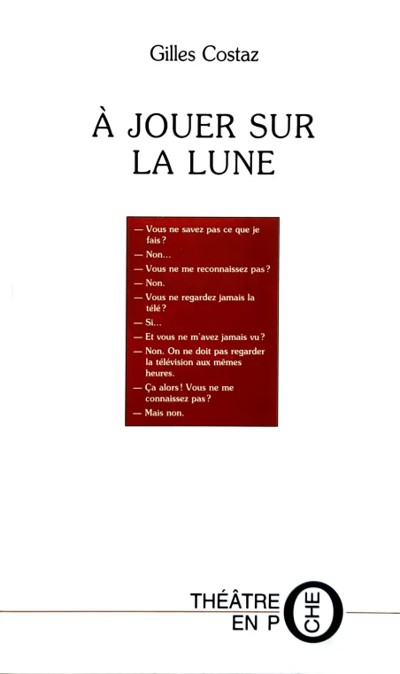 Couverture de À jouer sur la lune de Gilles Costaz