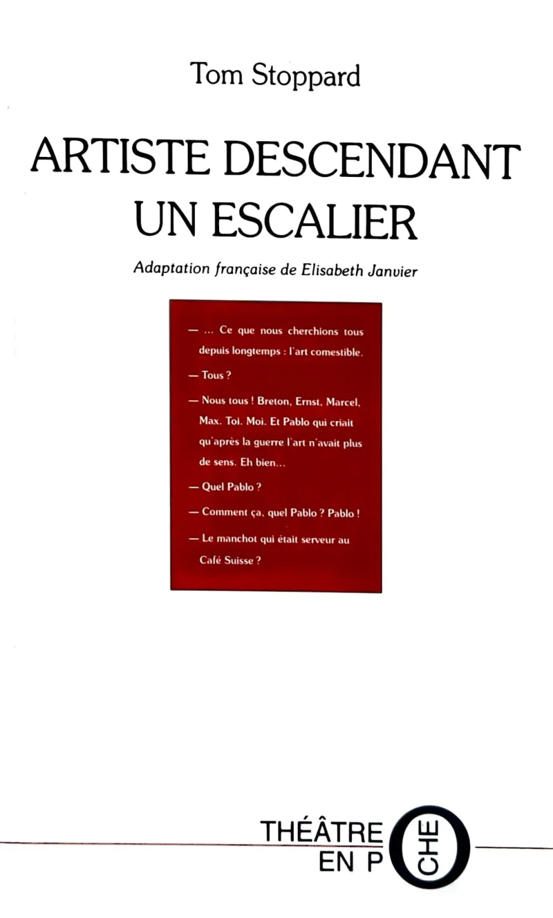 Couverture de Artiste descendant un escalier de Tom Stoppard