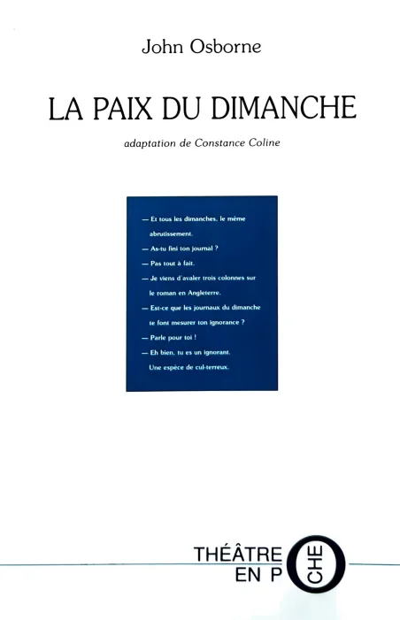 Couverture de La paix du dimanche par John Osborne