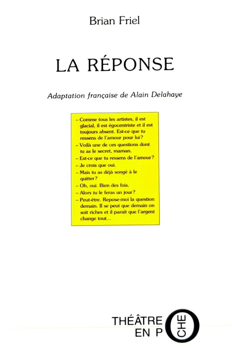 Couverture de La réponse par Brian Friel