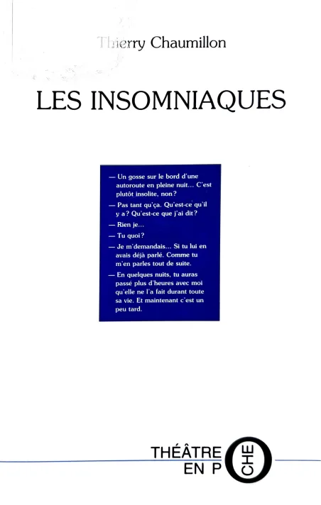 Couverture de Les insomniaques par Thierry Chaumillon