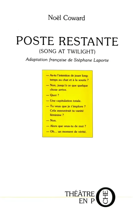 Couverture de Poste restante de Noël Coward