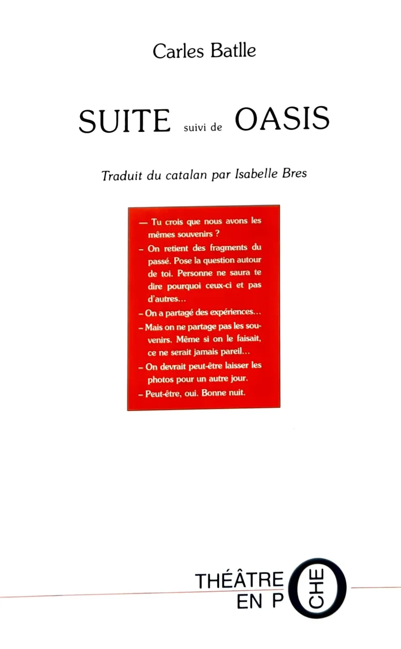 Couverture de Suite suivi de Oasis par Carles Batlle