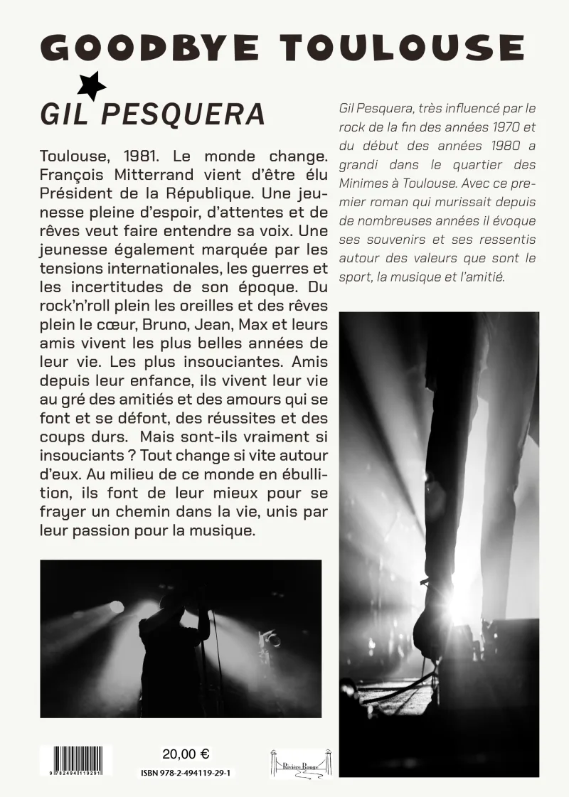 Quatrième de couverture de Goodbye Toulouse de Gil Pesquera