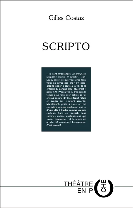 Couverture de Scripto de Gilles Costaz