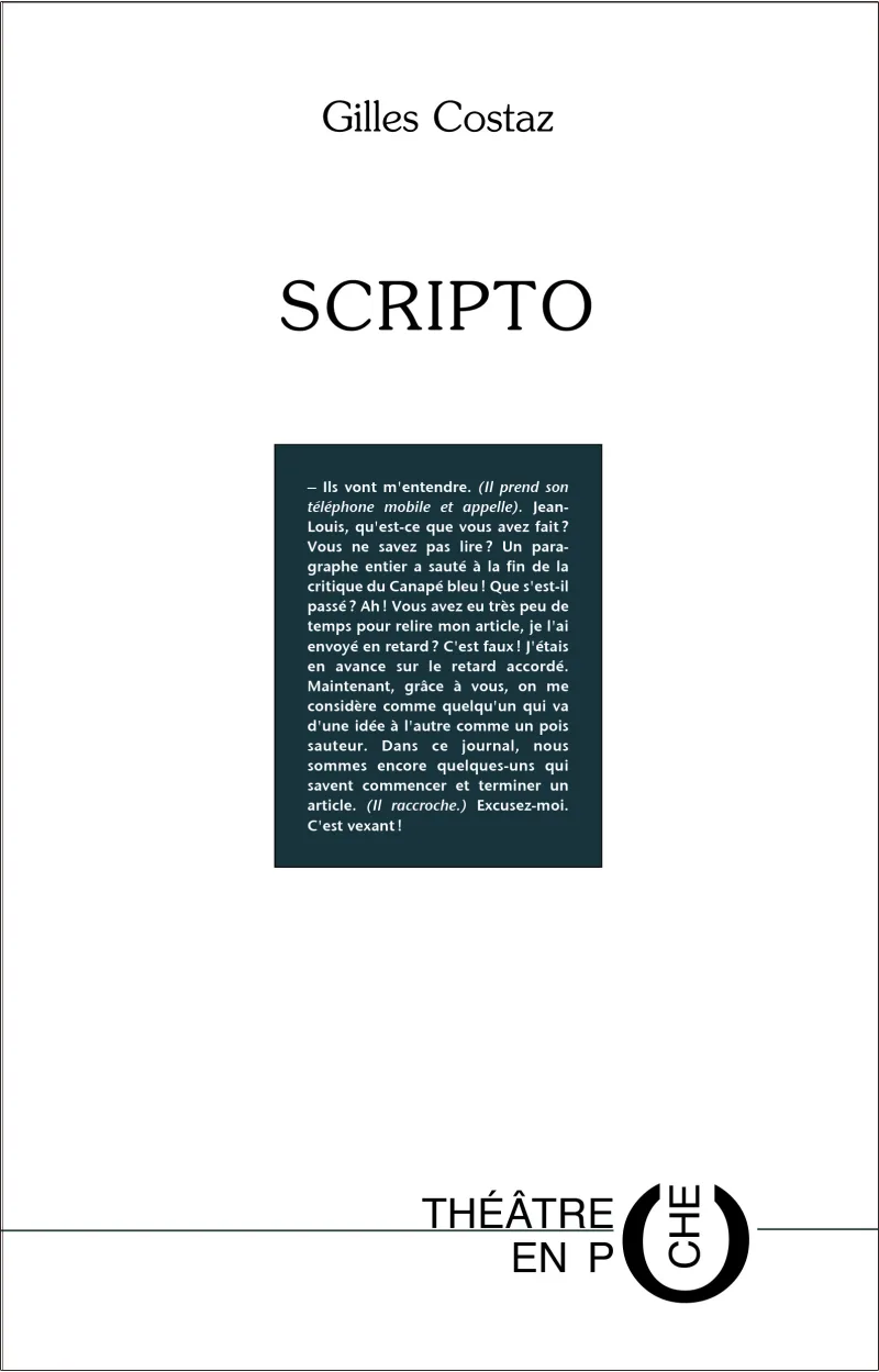 Couverture de Scripto de Gilles Costaz